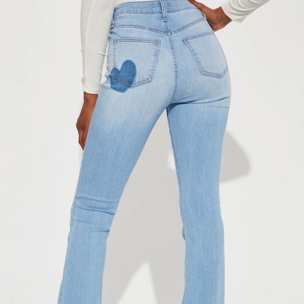 Women Brand New Fashion Nova Tall Dare To Flare Jeans - Medium Blue Wash!